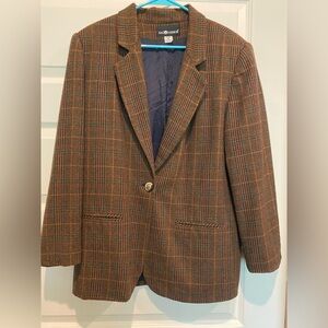 Sag Harbor Multicolor Plaid Blazer